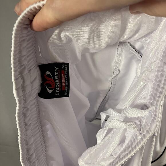 AAU Track Field Cross Country Shorts Youth Medium White Dynasty Athletic Running - Picture 9 of 10